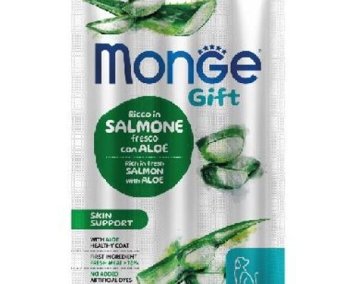 Monge Gift Sticks Cane Skin Support Salmone e Aloe <br/> Snack e Premi per Cani