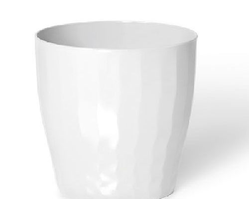 VASO B-LIVING C/RULLI CM 35 BIANCO <br/> Vasi e Accessori in Plastica