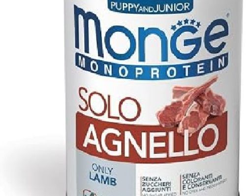 MONGE DOG PUPPY SOLO AGNELLO MONOPROTEICO 400 GR <br/> Cibo Umido per Cani