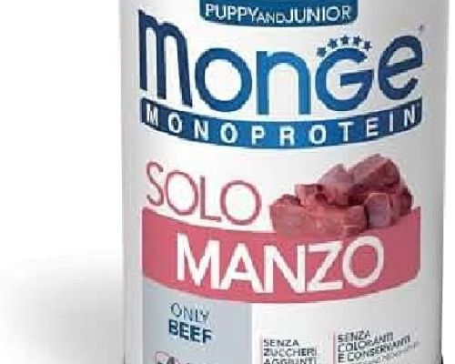 MONGE DOG PUPPY SOLO MANZO MONOPROTEICO 400 GR <br/> Cibo Umido per Cani