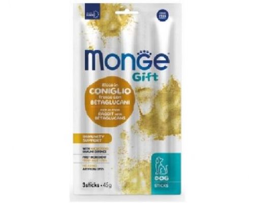 Monge Gift Sticks Cane Immunity Support Coniglio e Betaglucani <br/> Snack e Premi per Cani