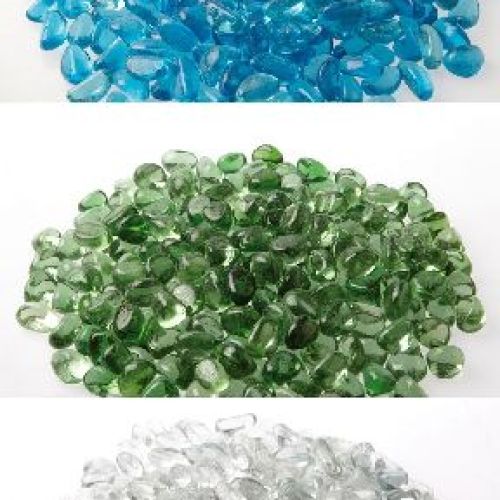 Vetro 5-10 mm (sacco 2,5 kg) Azzurro <br/> Sasso e Ciottolo per Giardino