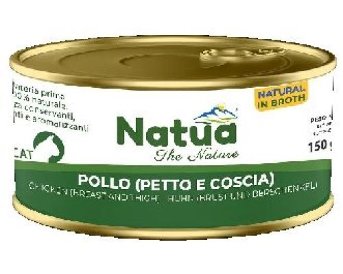 NATUA BROTH CAT POLLO PETTO E COSCIA 150 GR <br/> Cibo Umido per Gatti
