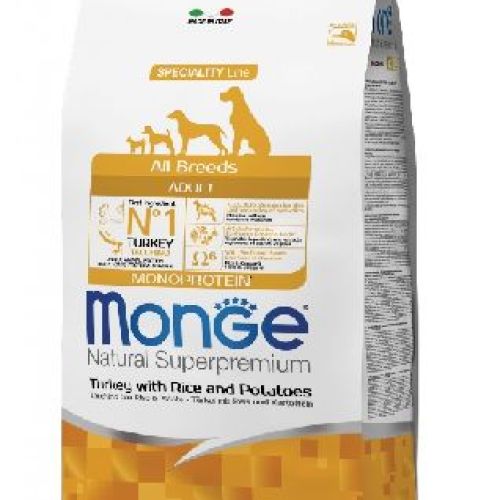 MONGE ALL BREEDS ADULT TACCHINO 12KG <br/> Cibo Secco per Cani
