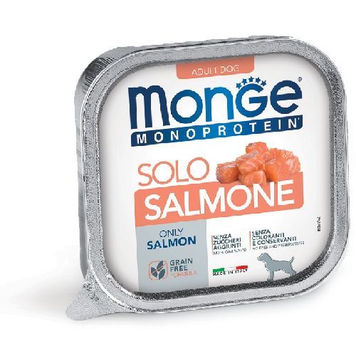 MONGE DOG SOLO SALMONE MONOPROTEICO 150 GR <br/> Cibo Umido per Cani