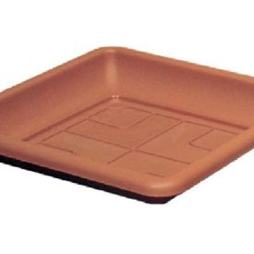 SOTTOVASO QUADRO MEGA CM 40 COTTO <br/> Vasi e Accessori in Plastica