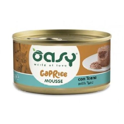 OASY WET CAT CAPRICE MOUSSE TONNO LATTINA 85 GR <br/> Cibo Umido per Gatti