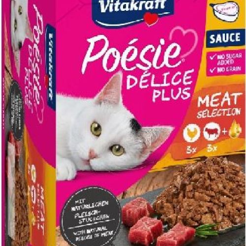 VITAKRAFT POESIE POLLO+MANZO MULTIPACK 6 VASCHETTE <br/> Cibo Umido per Gatti