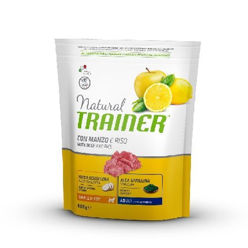 Natural Trainer Small&Toy Manzo e riso 800 gr <br/> Cibo Secco per Cani
