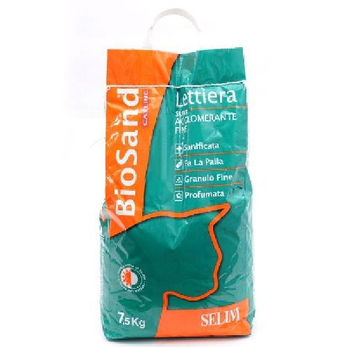 LETTIERA BIOSAND VERDE AGGLOMERANTE FINE 7,5 KG <br/> Lettiera, Sabbia e Toilette Gatto