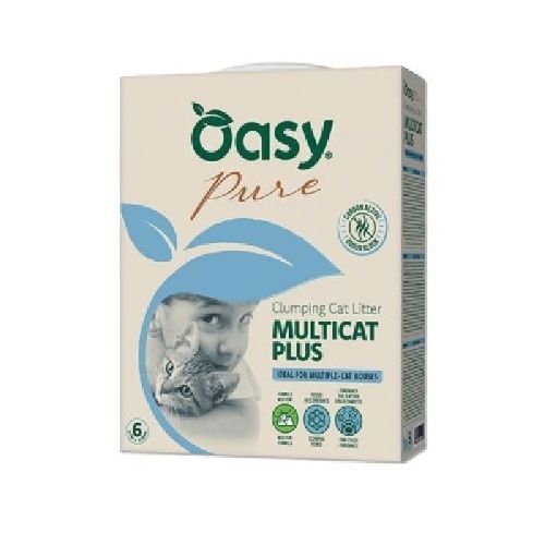 OASY LETTIERA MINERALE PURE MULTICAT PLUS 6 LITRI <br/> Lettiera, Sabbia e Toilette Gatto