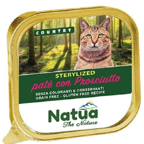 Natua Cat Country Sterilized prosciutto 100 gr <br/> Cibo Umido per Gatti