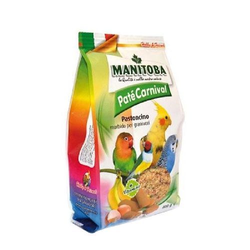 Manitoba Patè Carnival 400 gr <br/> Mangime Pappagalli e uccelli Esotici