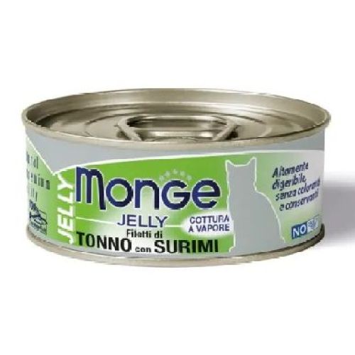 MONGE JELLY GATTO 80 GR TONNO E SURIMI <br/> Cibo Umido per Gatti