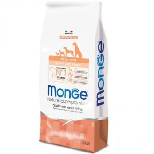 MONGE ALL BREEDS PUPPY SALMONE 12 KG <br/> Cibo Secco per Cani