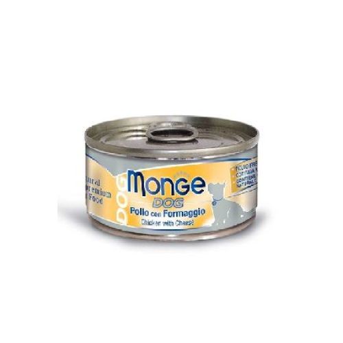 MONGE DOG NATURAL POLLO CON FORMAGGIO 95 GR <br/> Cibo Umido per Cani