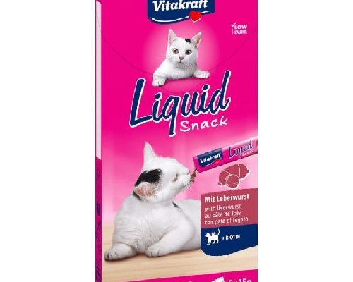 VITAKRAFT LIQUID SNACK FEGATO E BIOTINA (6 PZ) <br/> Snack e Premi per Gatti