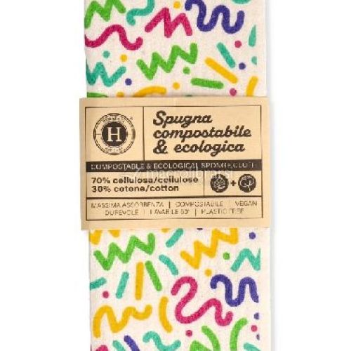 Mood Spugna compostabile Abstract design bianco <br/> Detergenti e Igienizzanti