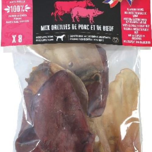MIX ORECCHIE MAIALE E MANZO (8PZ) <br/> Snack e Premi per Cani