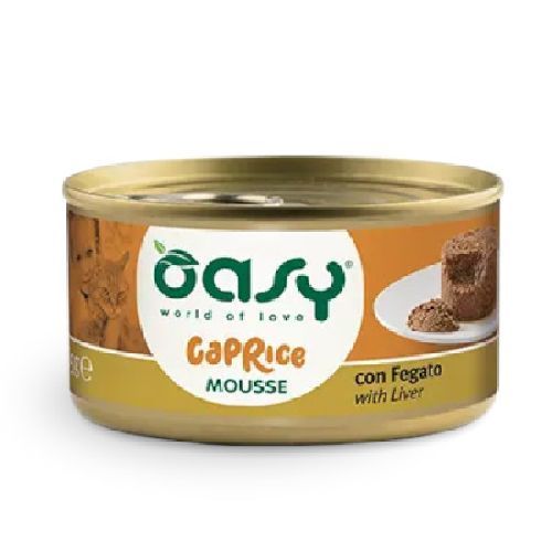 OASY WET CAT CAPRICE MOUSSE FEGATO LATTINA 85 GR <br/> Cibo Umido per Gatti