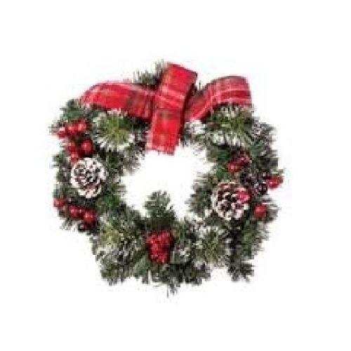63390 Ghirlanda natalizia 33cm c/nastro <br/> Accessori Arredo Casa Natale