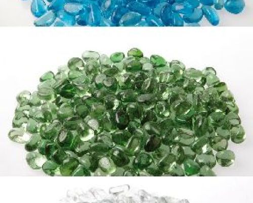 Vetro 5-10 mm (sacco 2,5 kg) Azzurro <br/> Sasso e Ciottolo per Giardino