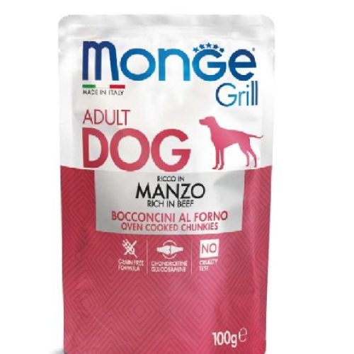 MONGE GRILL DOG BUSTA 100 GR Salmone <br/> Cibo Umido per Cani