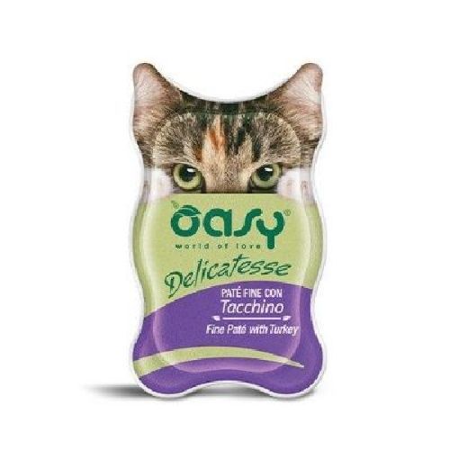 OASY WET CAT DELICATESSE PATE CON MERLUZZO VASCHETTA 85 GR <br/> Cibo Umido per Gatti