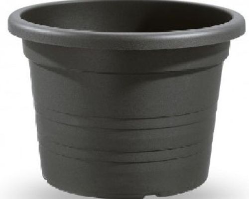 VASO CILINDRO CM 24 ANTRACITE <br/> Vasi e Accessori in Plastica