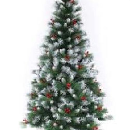 77019 Albero di Natale PVC+PE Killington neve e bacche 210 cm <br/> Alberi di Natale