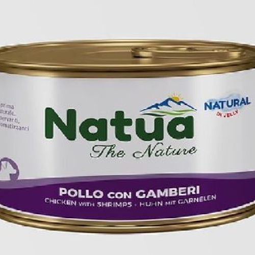 NATUA JELLY DOG POLLO CON GAMBERI 150 GR <br/> Cibo Umido per Cani