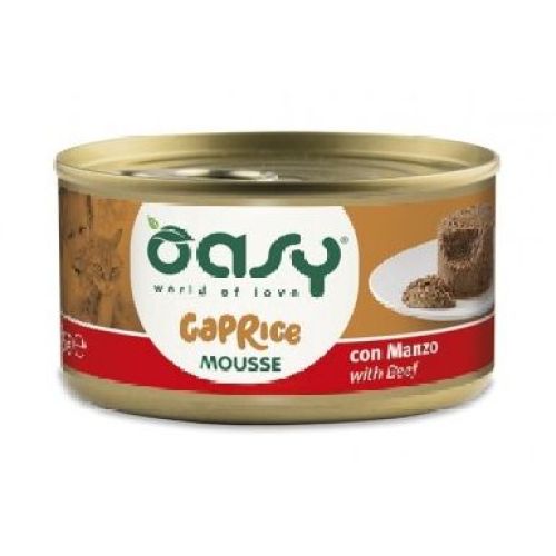 OASY WET CAT CAPRICE MOUSSE MANZO LATTINA 85 GR <br/> Cibo Umido per Gatti