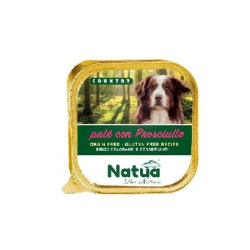 NATUA DOG COUNTRY PROSCIUTTO 300 GR <br/> Cibo Umido per Cani