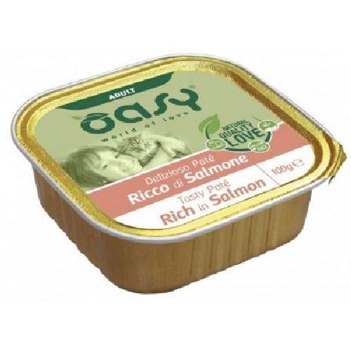 OASY WET CAT DELIZIOSO PATE ADULT SALMONE VASCHETTA 100 GR <br/> Cibo Umido per Gatti