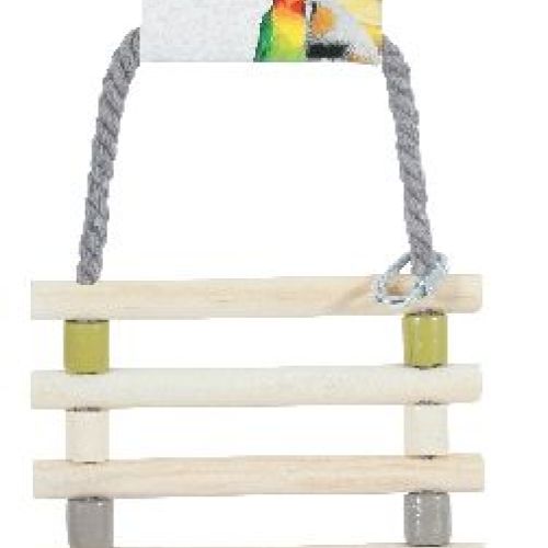 SCALA IN CORDA+CUOIO ASSORTITA <br/> Gabbie Uccelli e Accessori