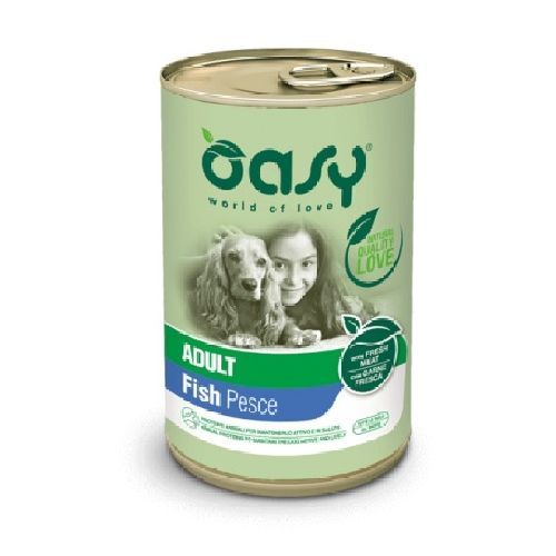 OASY WET DOG LIFESTAGE ADULT PESCE GR400 <br/> Cibo Umido per Cani