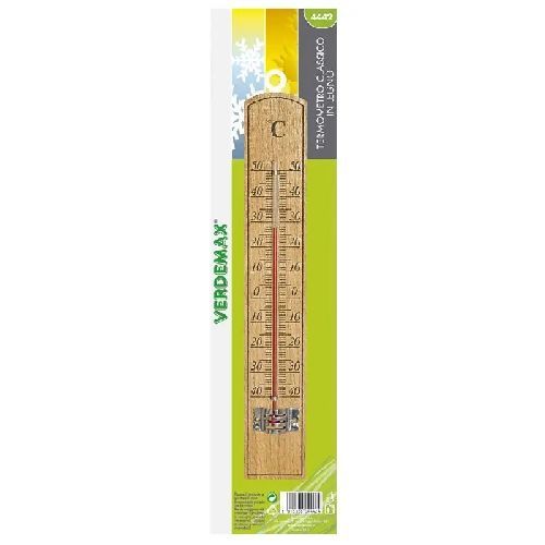 TERMOMETRO CLASSICO LEGNO FAGGIO CM 22X35 <br/> Attrezzi Manuali per il Giardinaggio