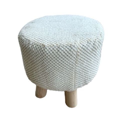 SGABELLINO VELLUTO BIANCO 28,5 X 27,5 CM <br/> Mobili e Complementi d'arredo