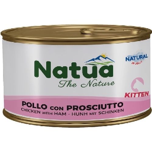 NATUA JELLY CAT KITTEN POLLO CON PROSCIUTTO 85 GR <br/> Cibo Umido per Gatti