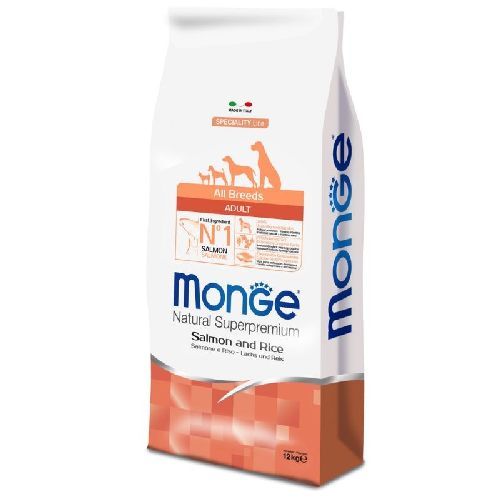 MONGE ALL BREEDS ADULT SALMONE 12 KG <br/> Cibo Secco per Cani