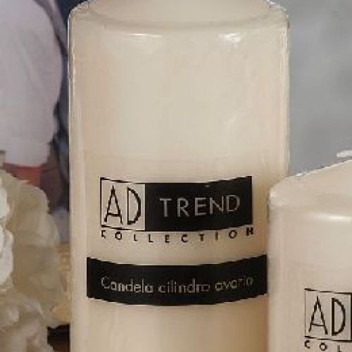 53490 CANDELA CILINDRO AVORIO D7XH7,5 <br/> Candele e Profumi per Ambiente, Saponi