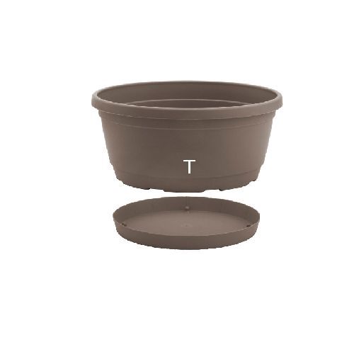 Ciotola Rumba cm 40 tortora <br/> Vasi e Accessori in Plastica