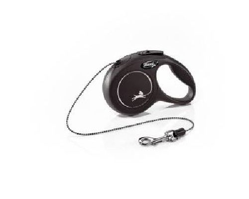 Guinzaglio Flexi New Classic S Corda 5mt nero <br/> Guinzagli, Collari e Pettorine