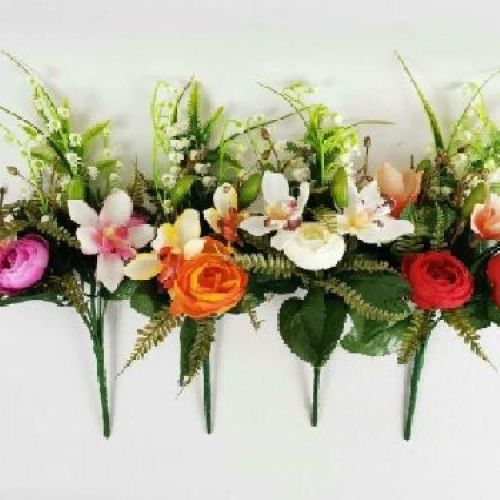 L856ASS Mini FR Mughetto cattail ranunc x7 30 cm ass <br/> Fiori Finti e Piante Finte