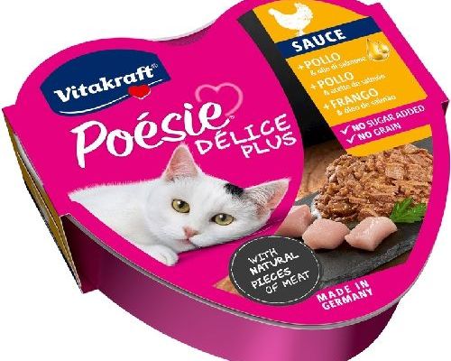 Vitakraft Poesie Plus Pollo e Olio di Salmone 85 gr <br/> Cibo Umido per Gatti