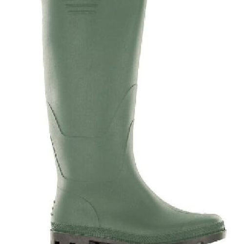 POLSKA TG. 39 - STIVALE ALTO IN PVC VERDE MADE IN ITALY <br/> Abbigliamento Giardino e Orto