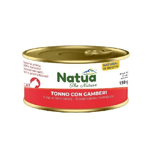 NATUA BROTH CAT TONNO E GAMBERI 150 GR <br/> Cibo Umido per Gatti