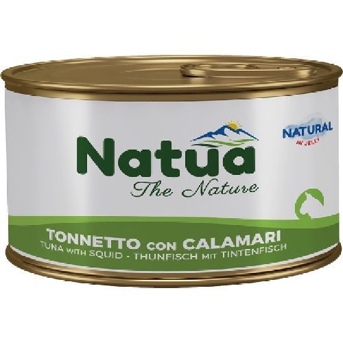 NATUA JELLY CAT TONNETTO CON CALAMARI 85 GR <br/> Cibo Umido per Gatti