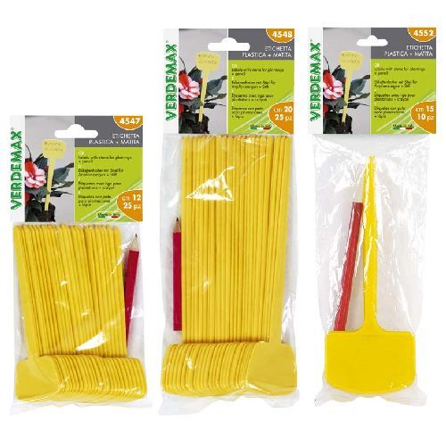 Etichetta con gambo H 20 cm (25 pezzi) <br/> Telo Antigrandine, Telo Antigelo e Pali per Orto