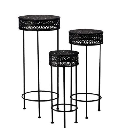 69691 TAVOLINO ROTONDO NERO D20 <br/> Vaso per Interni e decorazioni